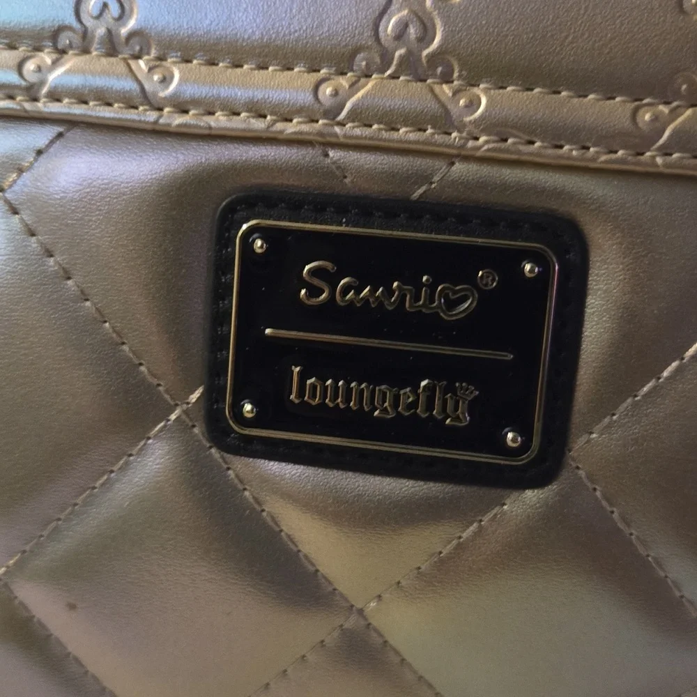 NWT Sanrio Hello Kitty 50th Anniversary Metallic Gold Crossbody Bag - Picture 7 of 13